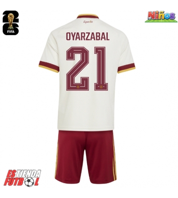 España Mikel Oyarzabal #21 Segunda Equipación Niños Mundial 2026 Manga Corta (+ Pantalones cortos)